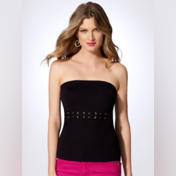 Cache Black Sweater Tube Top w/ Removable Straps Sz M - Picture 14 of 14